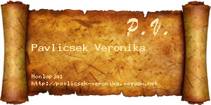 Pavlicsek Veronika névjegykártya