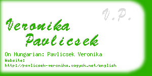veronika pavlicsek business card